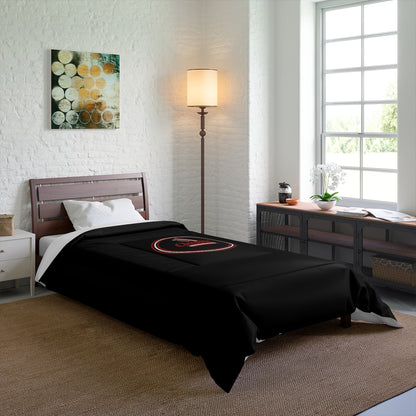 Comforter with classic logo