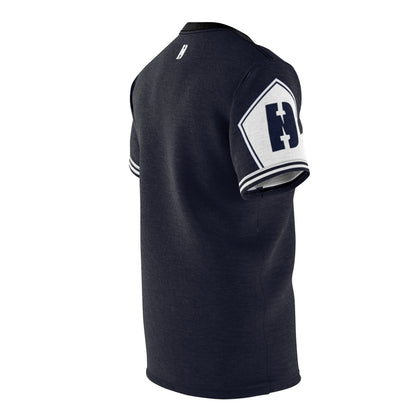 Navy blue short sleeve with logo