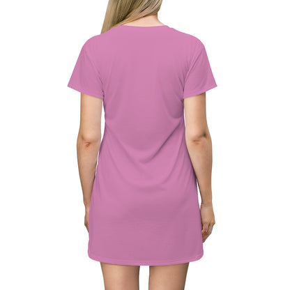 Beautiful Pink T-Shirt Dress With Hearts Through Time Logo