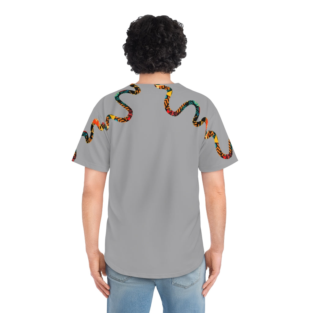 Wrap around Men's Baseball Jersey gray
