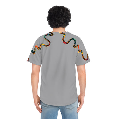 Wrap around Men's Baseball Jersey gray
