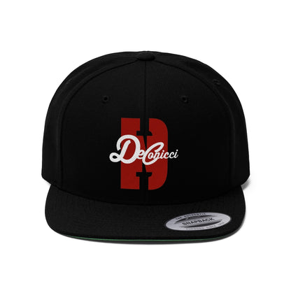 Authentic cap with double logos red and white