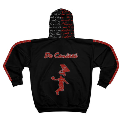 1966 Chicago authentic  Zip Hoodie red logo