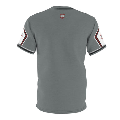 Hoop 31 short sleeve shoe shirt. Gray