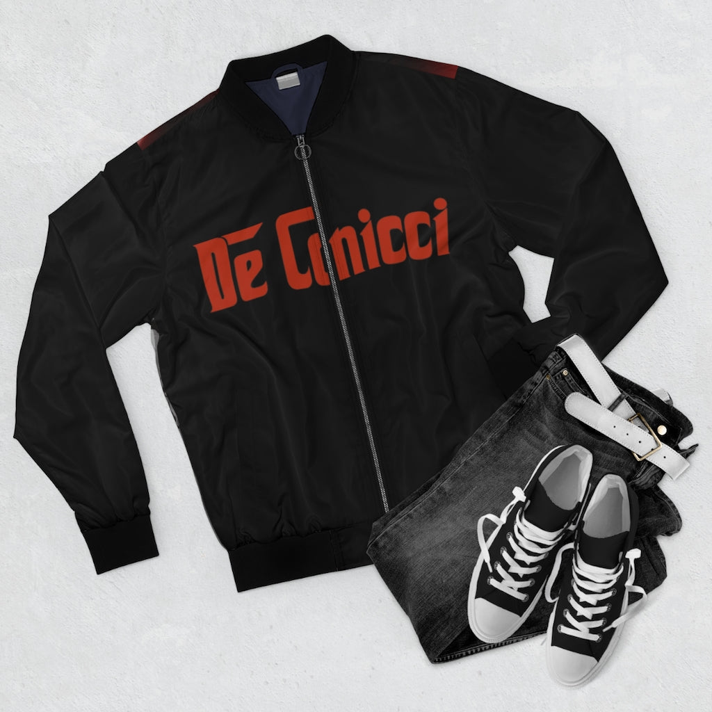 De Conicci Black Boss Bomber Jacket