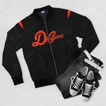 Black Orange Bomber Jacket