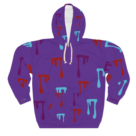 De Conicci Authentic Purple Drip Unisex Pullover Hoodie