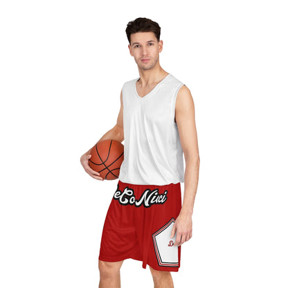 Red Black White Basketball Shorts