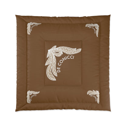 Comforter with rare design. Brown
