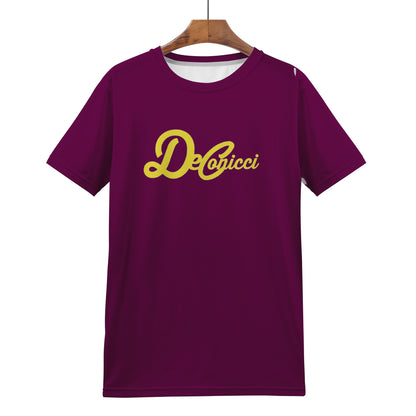 Wine and yellow short sleeve