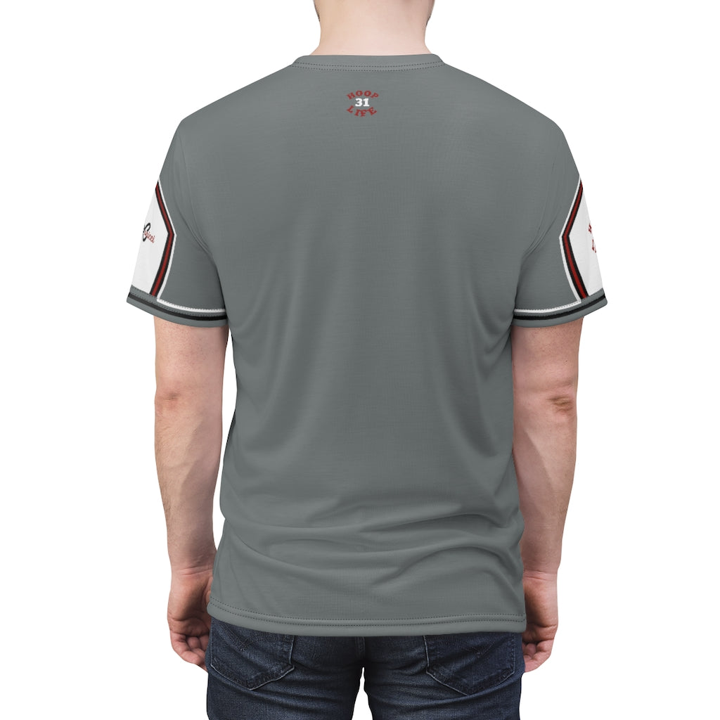 Hoop 31 short sleeve shoe shirt. Gray