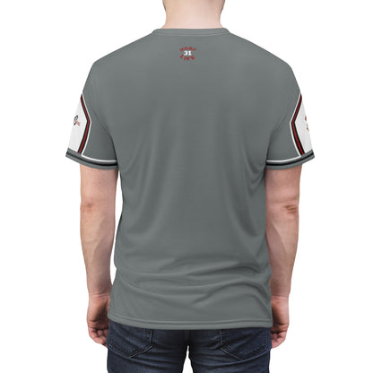Hoop 31 short sleeve shoe shirt. Gray