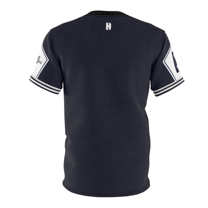 Navy blue short sleeve with logo