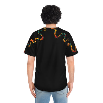Wrap around Men's Baseball Jersey black