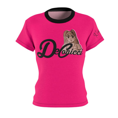 Kimora J hot pink and black short sleeve