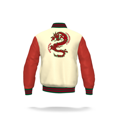 Xinnian New Year Genuine Leather Varsity