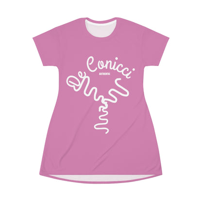 Beautiful Pink T-Shirt Dress With De Conicci Logo