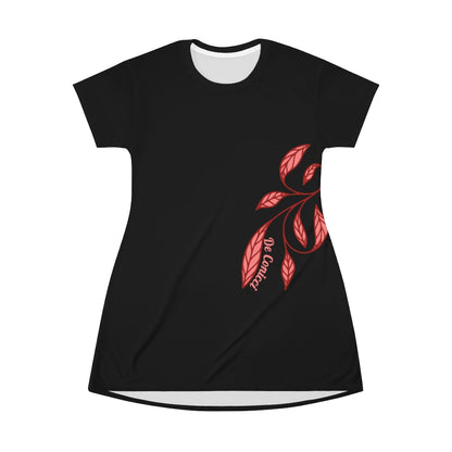Beautiful Jet Black T-Shirt Dress With Summer Breeze Logo