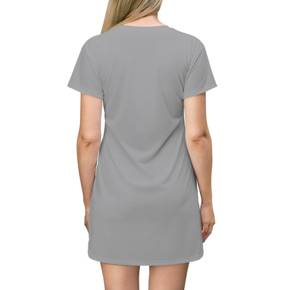 Beautiful Dark Gray T-Shirt Dress With De Conicci Authentic Logo