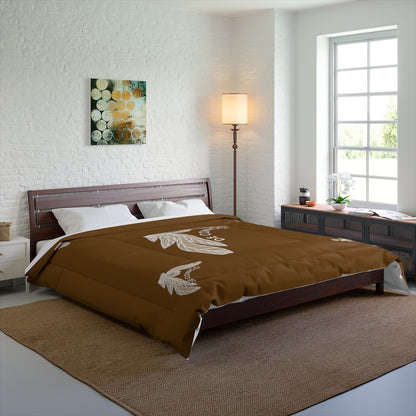Comforter with rare design. Brown