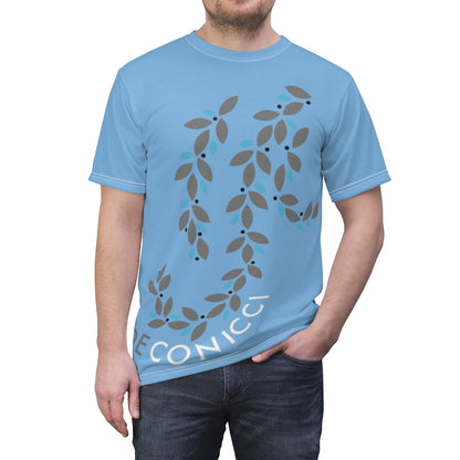 De conicci Authentic rare shirt. Zip flower Blue