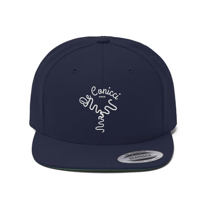 Navy Blue De Conicci Unisex Flat Bill Hat