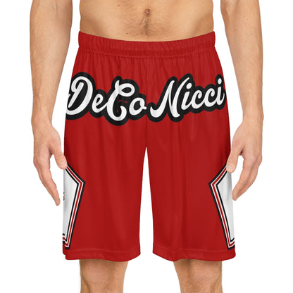 Red Black White Basketball Shorts