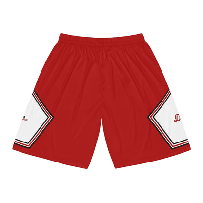 Red Black White Basketball Shorts