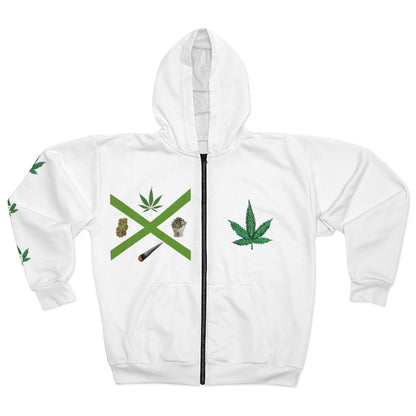 4/20 Zip Hoodie. White